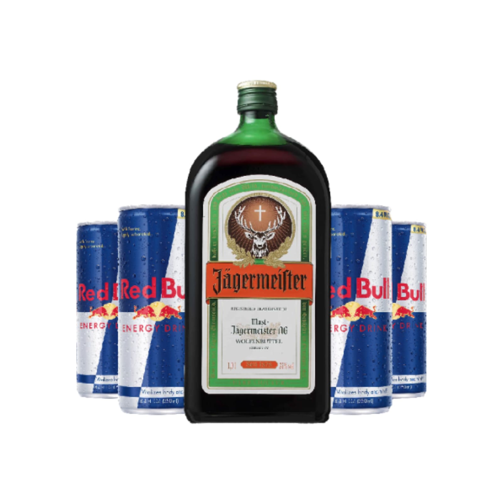Pack Jagermeister 700 ml + Red Bull x4 Distribuidora de Bebidas en Uruguay All In One
